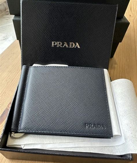 money clip wallet prada|prada saffiano wallet.